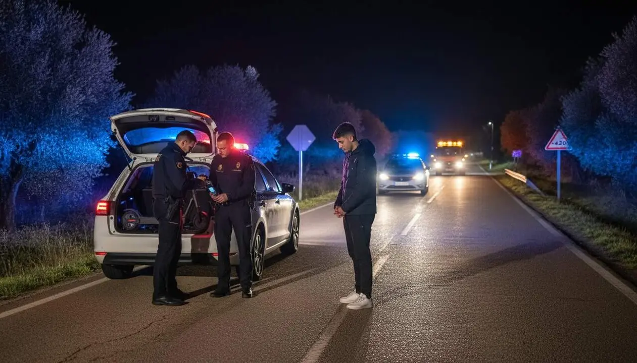  Denuncien un conductor de patinet el&egrave;ctric amb 0,86 mg/l a l'N-420 a M&oacute;ra la Nova - Imagen generada por IA 