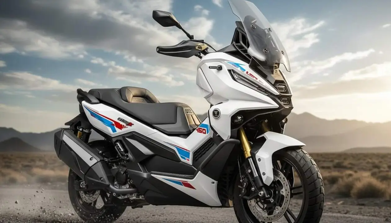  Voge SR450X, el nou maxisc&uacute;ter bicil&iacute;ndric tot terreny per 6.288 euros - Imagen generada por IA 