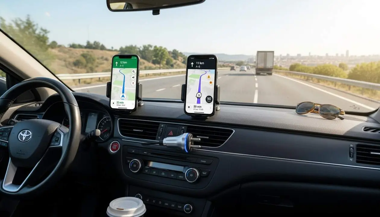  Google Maps o Waze: el truc definitiu per estalviar gasolina i bateria el 2026 - Imagen generada por IA 