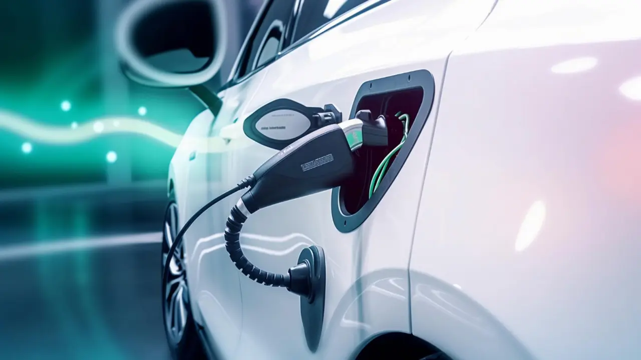 Cotxe el&egrave;ctric en punt de rec&agrave;rrega, informe OCU 2025