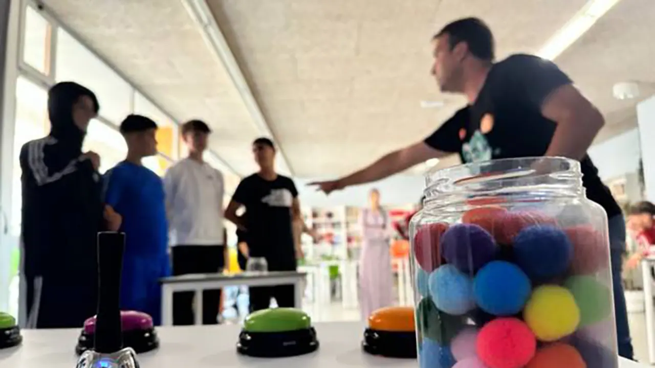 Participants d&rsquo;un CataShow en un centre educatiu de Catalunya