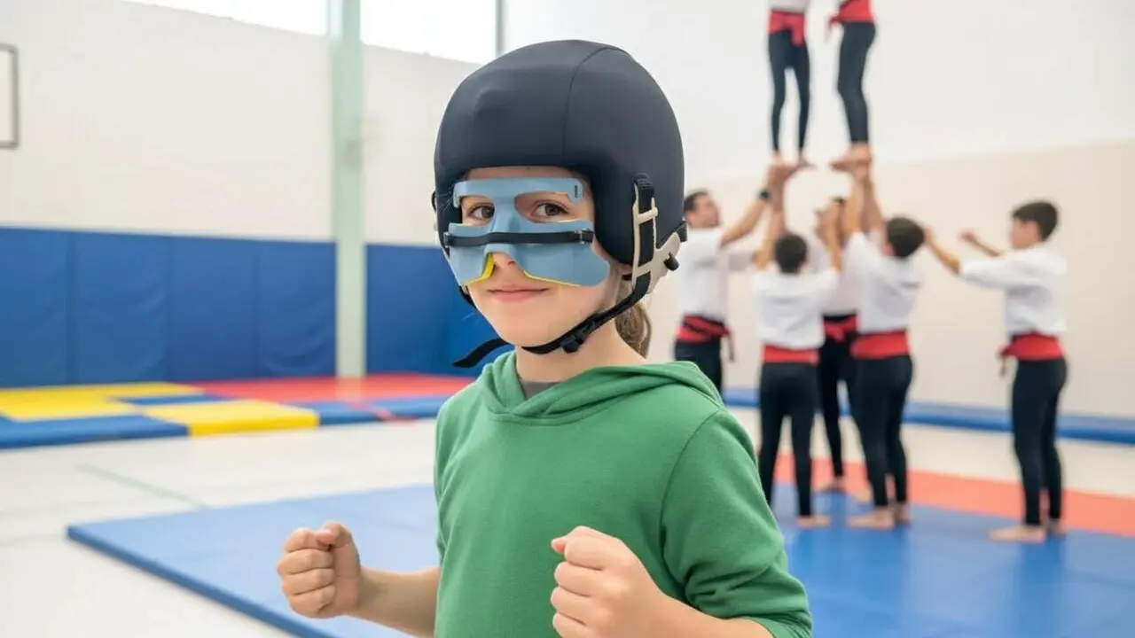 Protector facial innovador per a la seguretat dels nens i nenes castellers durant les diades de 2026