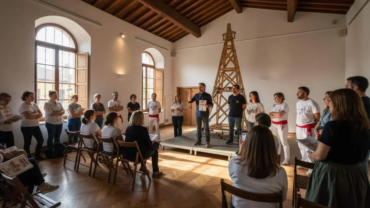Presentaci&oacute; del llibre Contra la gravetat a Vilafranca del Pened&egrave;s amb la filosofia dels castellers i els seus valors culturals
