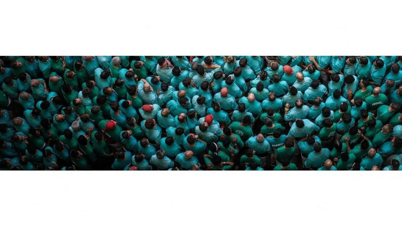 Castellers de Vilafranca actuant a Sant Jaume dels Domenys en la Diada Quarts Amunt el diumenge 29 de mar&ccedil;