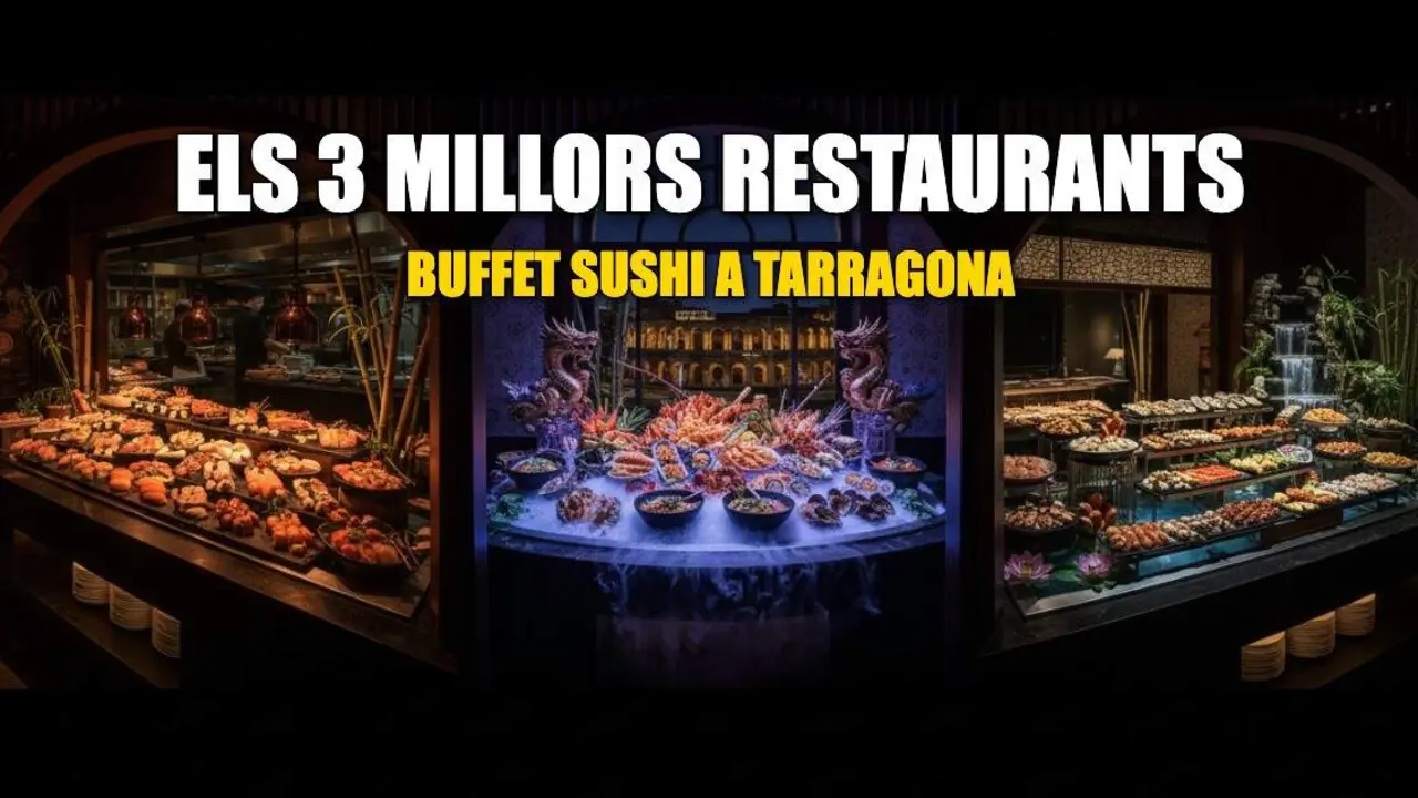 Interior modern i ple de vida d un restaurant de buffet de sushi popular a Tarragona