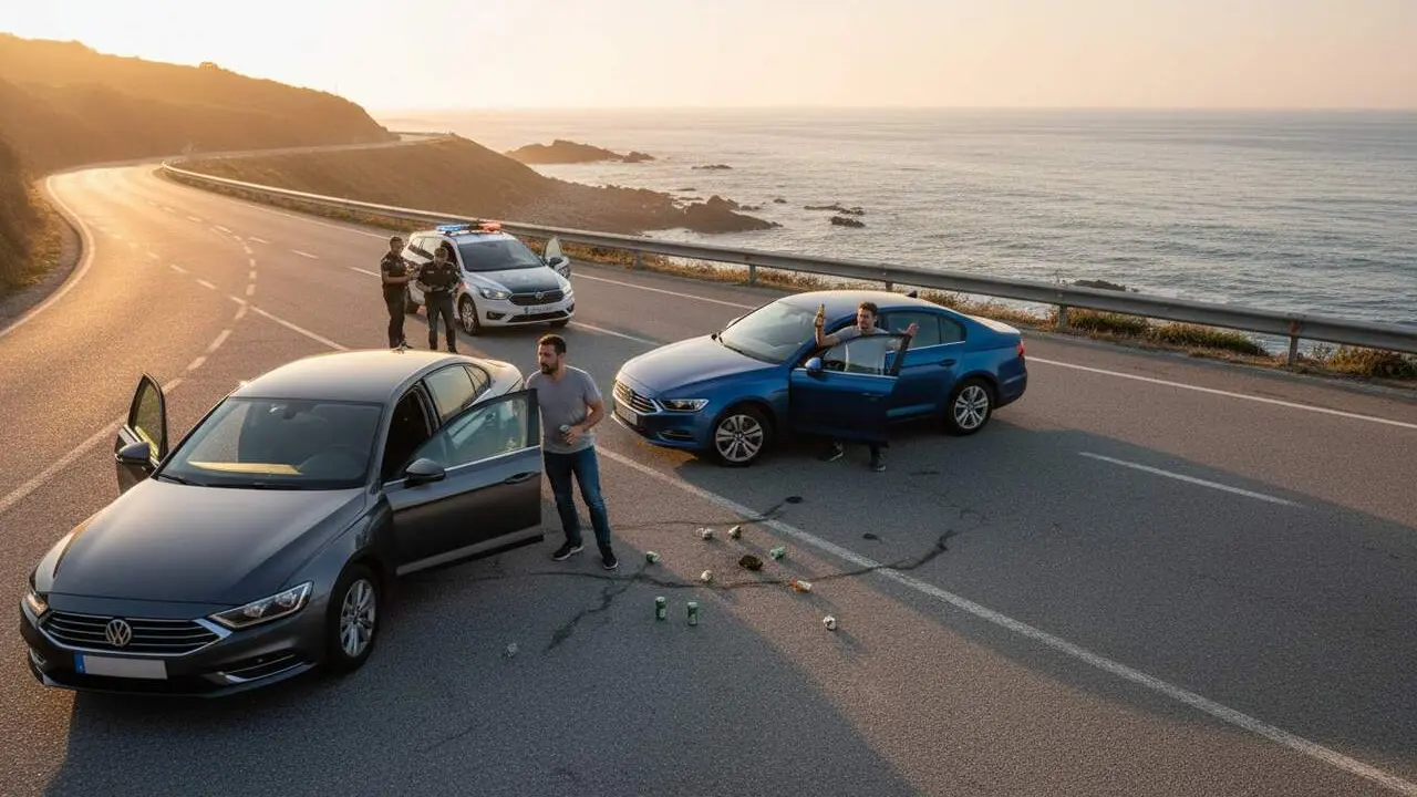 Conductors investigats per Tr&agrave;nsit per compartir cerveses al volant mentre circulen per la carretera AC-550
