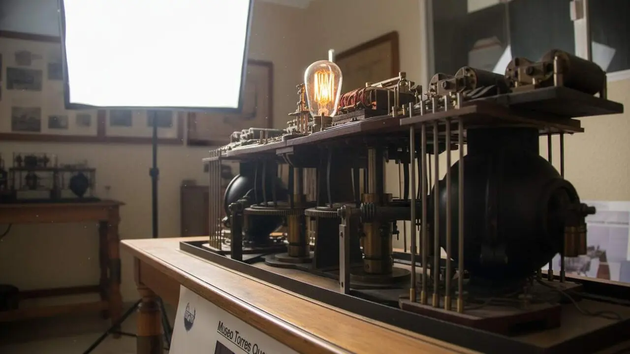 Retrat de l'inventor espanyol del primer comandament a dist&agrave;ncia abans de la televisi&oacute; l'any 1901 &mdash; Imagen generada por IA