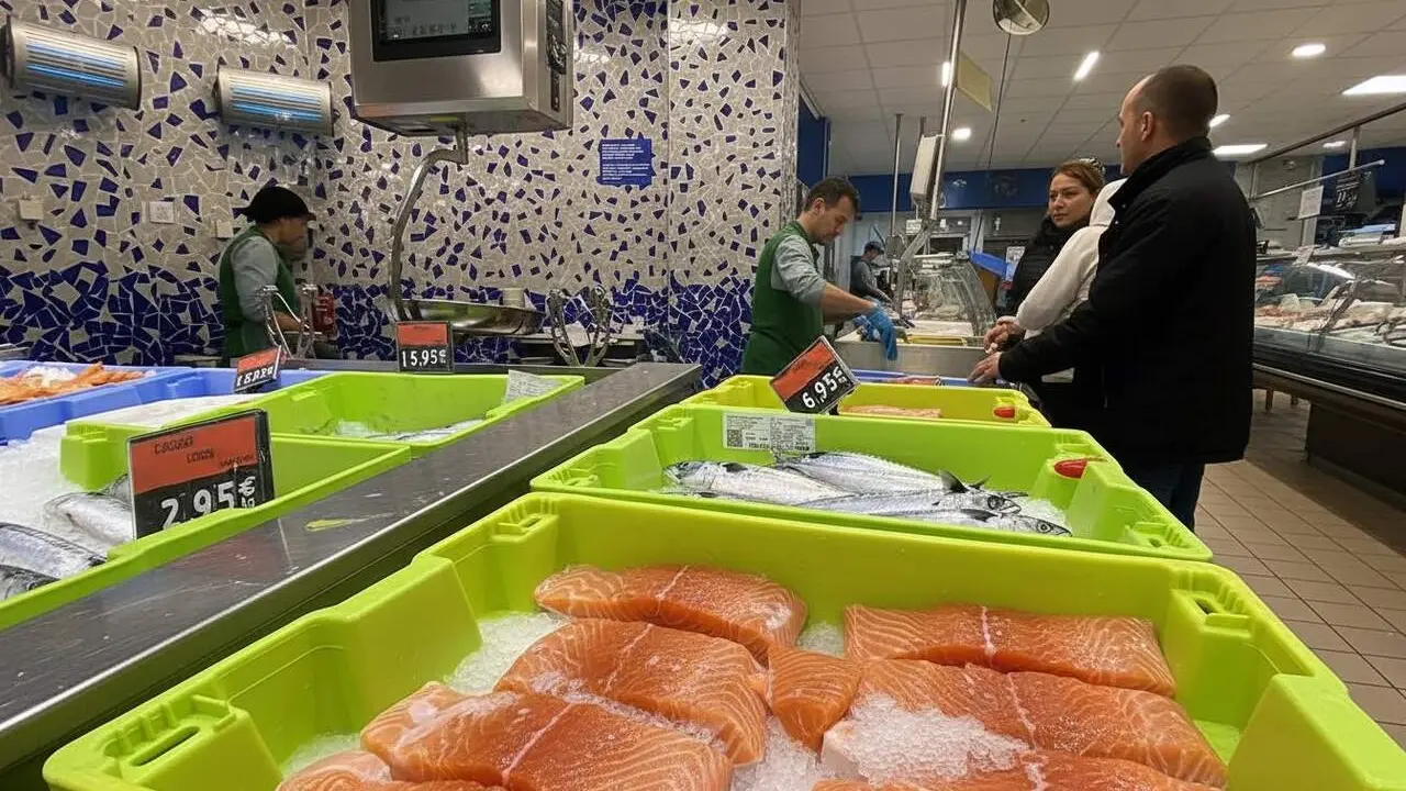 Peix fresc i preparat a Mercadona amb el nou sistema de venda que redueix el temps entre la mar i la taula &mdash; Imagen generada por IA