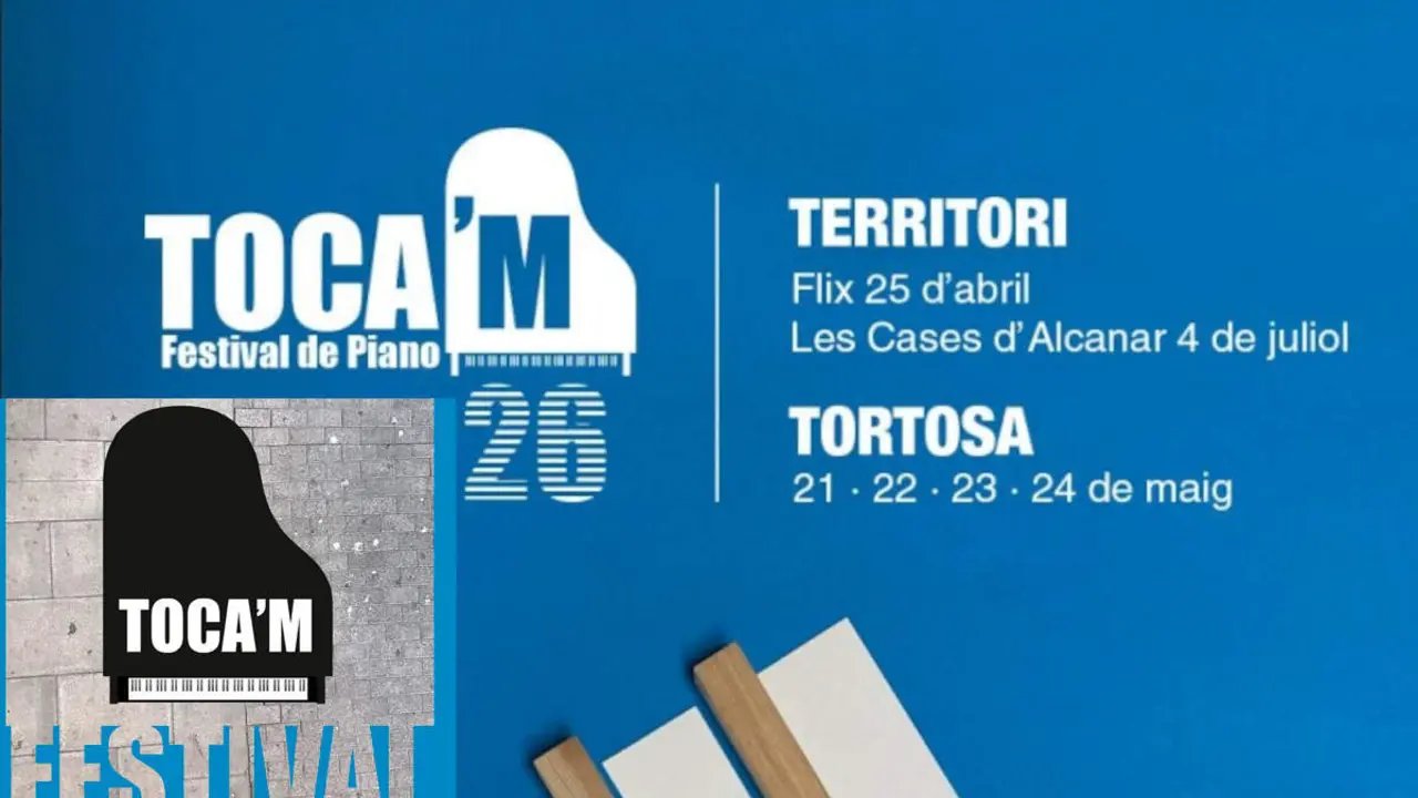 Festival de piano Toca'm 2026, a Tortosa.
