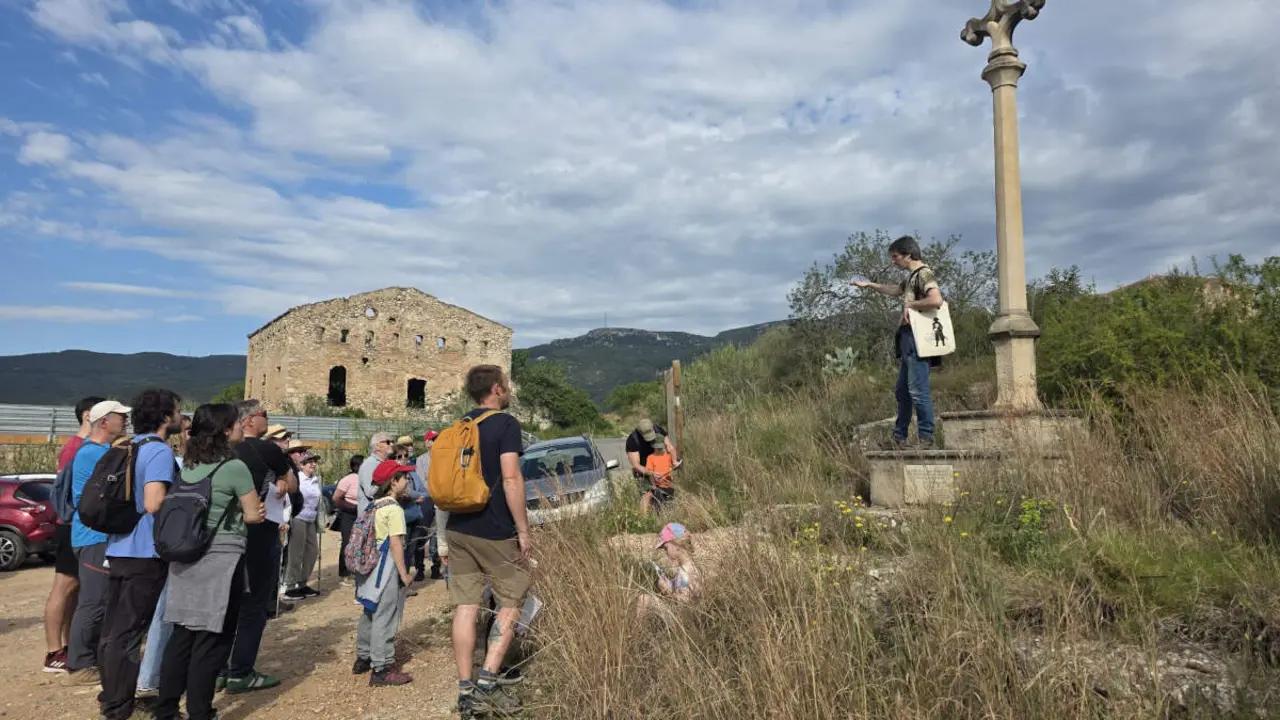 Ruta guiada per la hist&ograve;ria de la batalla del Pont de Goi, entre Valls, Picamoixons i Alcover. Foto de SVB.