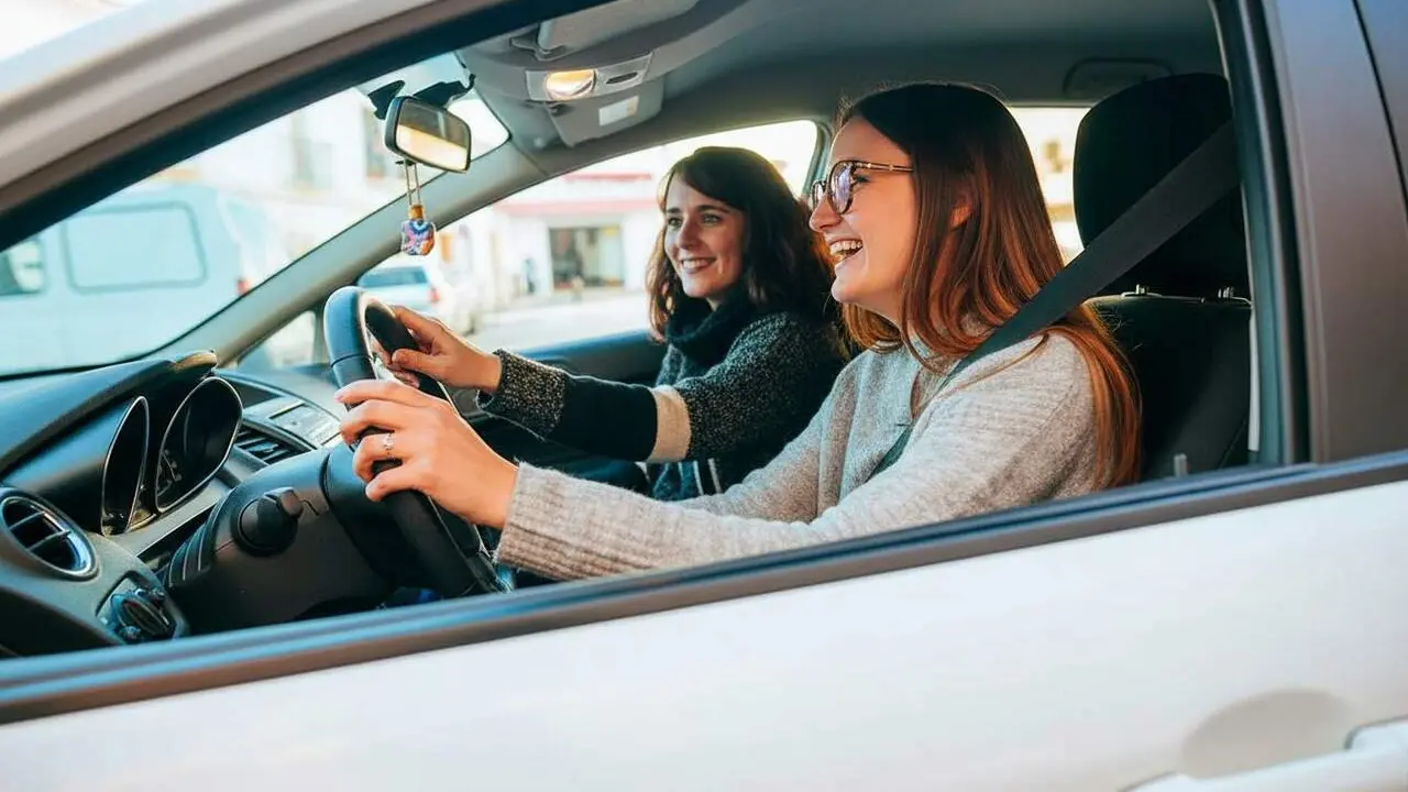  Jove conductor amb carnet de conduir a 17 anys segons les noves normes de la DGT i la Directiva Europea 2025/2205 &mdash; Imagen generada por IA 