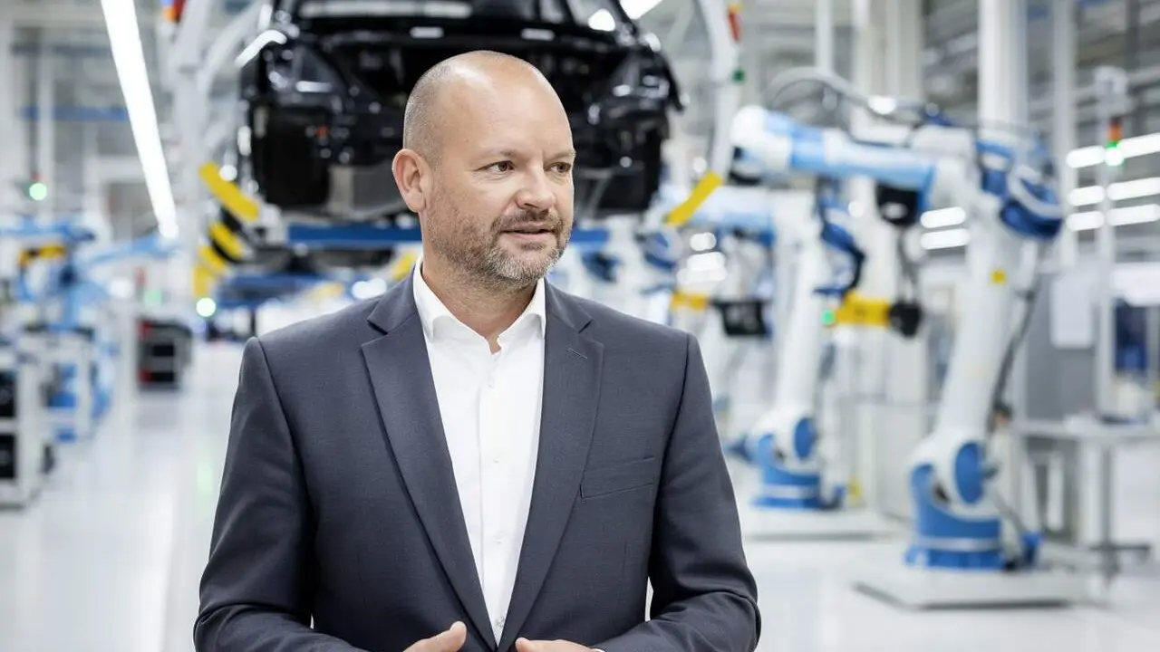  J&ouml;rg Burzer de Mercedes explica com el cotxe el&egrave;ctric revolucionar&agrave; la mobilitat sostenible i s'imposar&agrave; en el futur pr&ograve;xim &mdash; Imagen generada por IA 