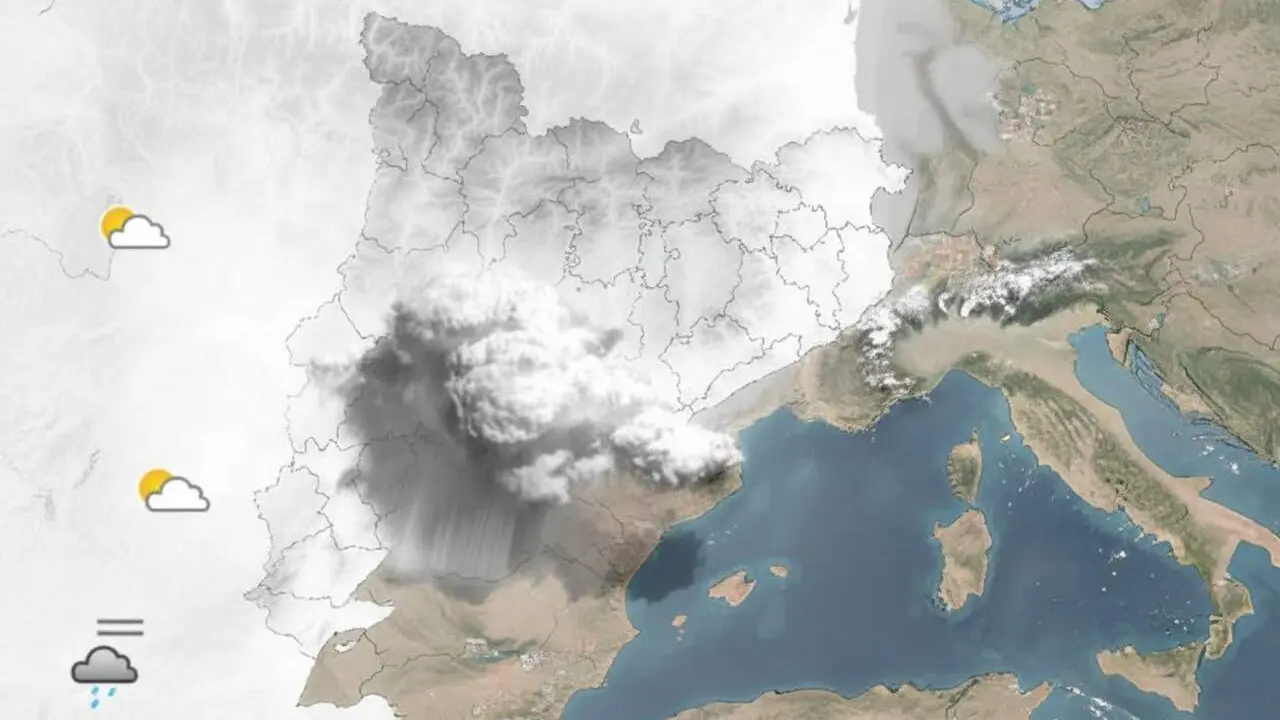  Imatge del temps a Tarragona el 1 de maig amb sol, n&uacute;vols i possibles ruixats al vespre a Camp de Tarragona &mdash; Imagen generada por IA 