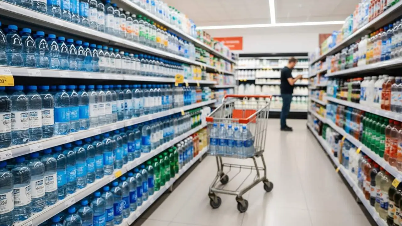  An&agrave;lisi de 280 aig&uuml;es embotellades revela quina marca est&agrave; lliure de micropl&agrave;stics segons estudi recent &mdash; Imagen generada por IA 
