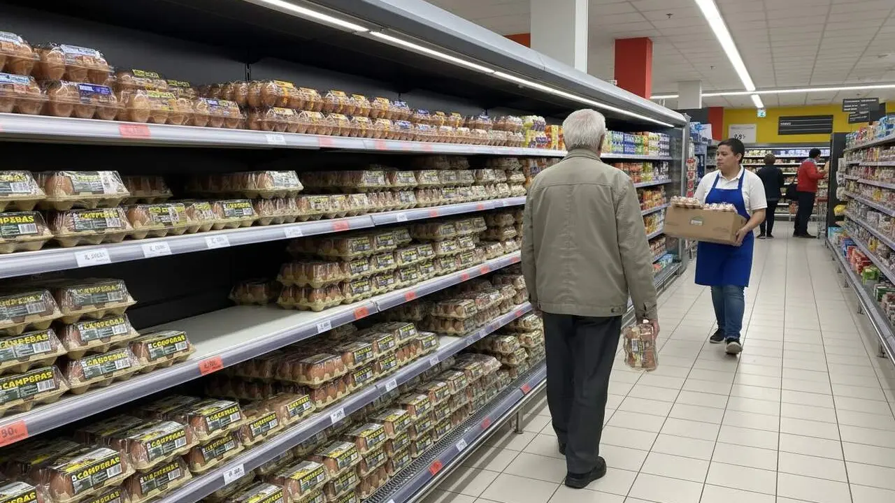  Preu actual dels ous a Mercadona i Carrefour per comprar amb informaci&oacute; actualitzada i consells &uacute;tils &mdash; Imagen generada por IA 