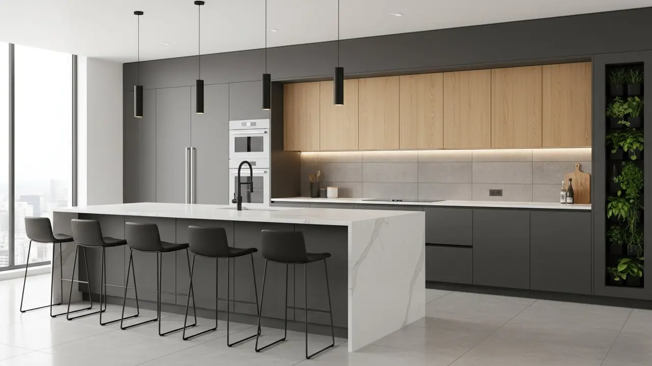  Interior modern i funcional d'una cuina a mida amb acabats elegants i espai optimitzat &mdash; Imagen generada por IA 