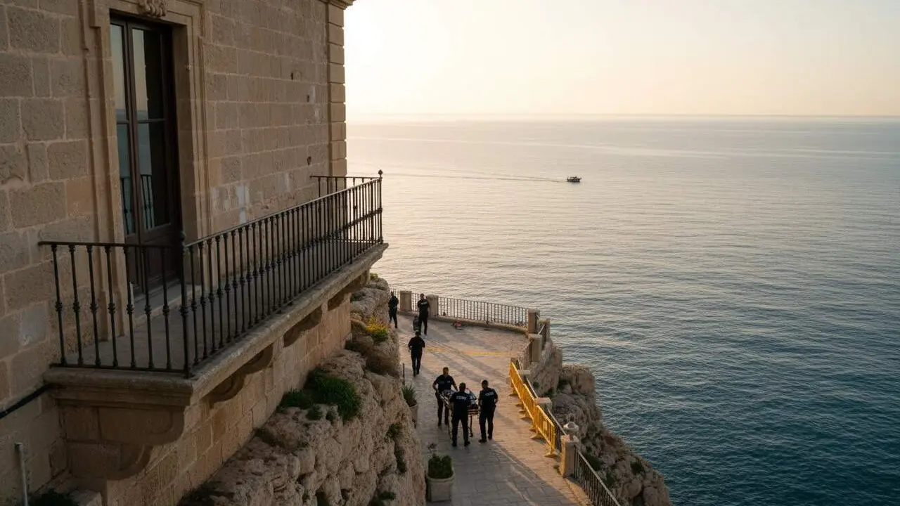 Home es llen&ccedil;a des del balc&oacute; al Mediterrani i mor en una tr&agrave;gica situaci&oacute; a la costa catalana &mdash; Imagen generada por IA 