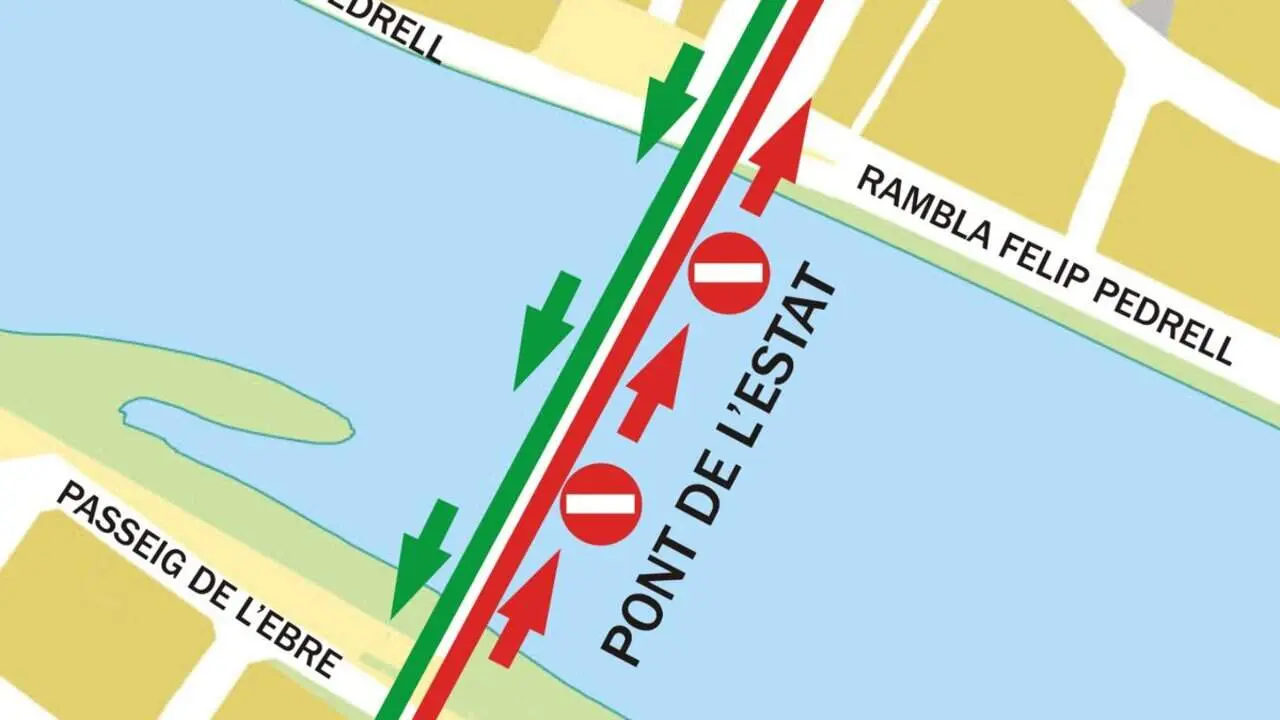  Obres de reparaci&oacute; al pont de l&rsquo;Estat que bloquegen el tr&agrave;nsit a Tortosa els dies 7 i 8 de maig amb afectacions hor&agrave;ries &mdash; Imagen de la Fuente 