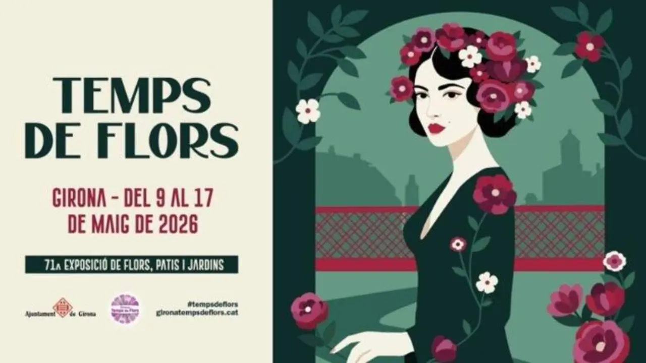 Cartell oficial de "Temps de Flors" 2026, a Girona.