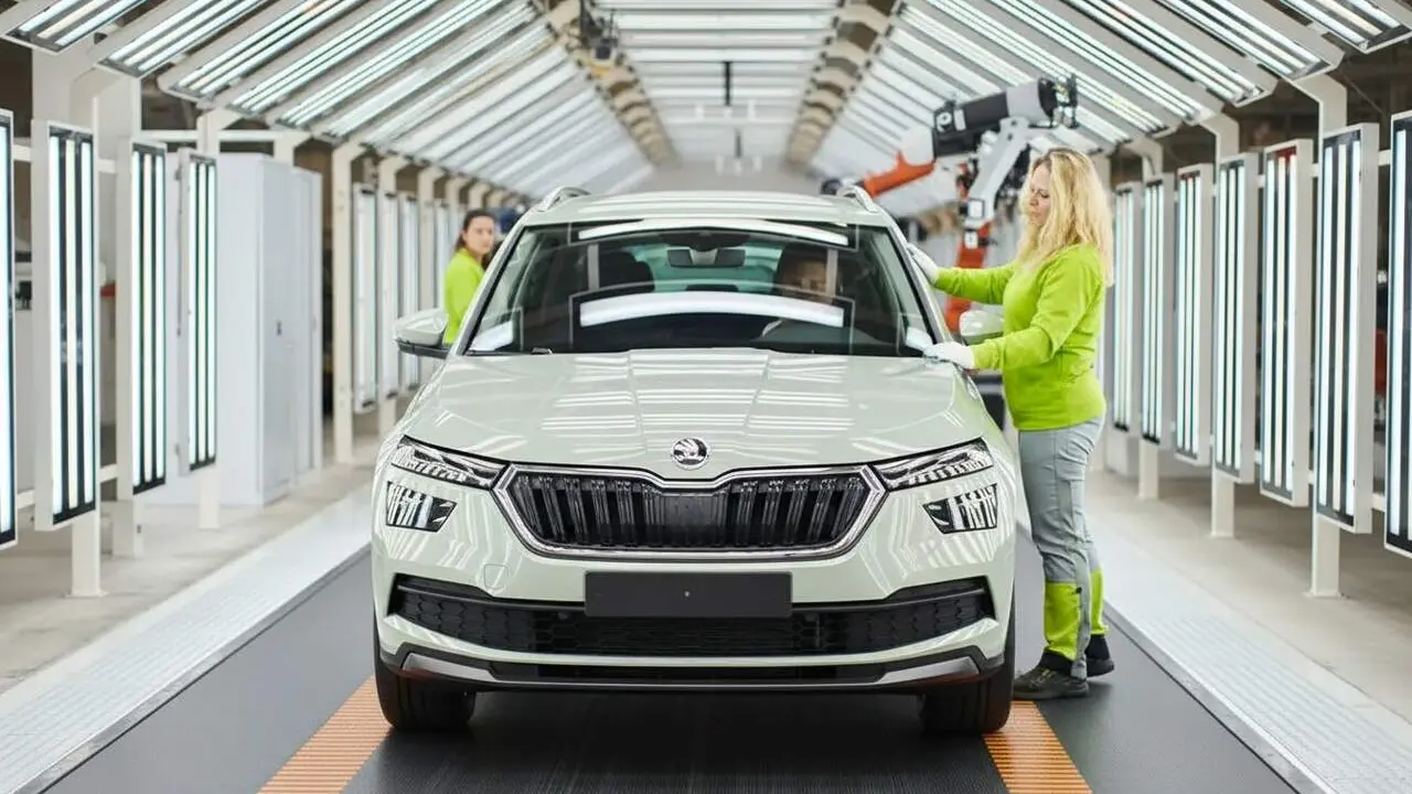 Skoda Kamiq destacant com el vehicle clau en l&rsquo;&egrave;xit de la marca a Europa el 2026 amb innovaci&oacute; el&egrave;ctrica &mdash; Imagen generada por IA