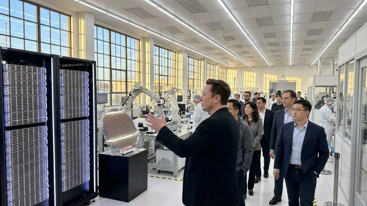  Elon Musk anuncia una inversi&oacute; de 119.000 milions per a la nova f&agrave;brica de xips d&rsquo;intel&middot;lig&egrave;ncia artificial &mdash; Imagen generada por IA 