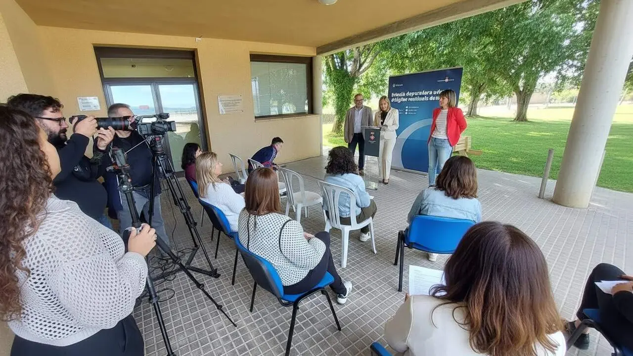  Imatge de la presentaci&oacute; del pla per modernitzar i ampliar l&rsquo;Estaci&oacute; Depuradora d&rsquo;Aig&uuml;es Residuals de Valls &mdash; Imagen generada por IA 