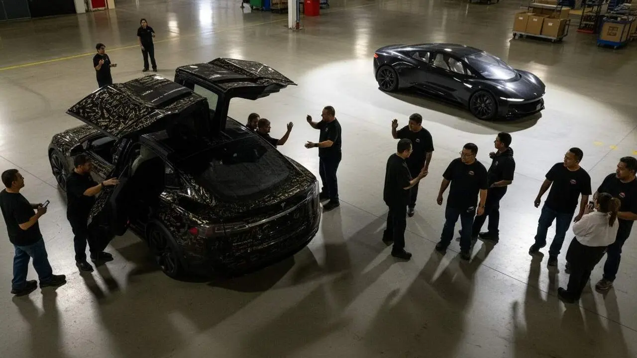  Tesla acomiada els emblem&agrave;tics Model S i Model X despr&eacute;s de m&eacute;s de 10 anys revolucionant el m&oacute;n dels cotxes el&egrave;ctrics &mdash; Imagen generada por IA 