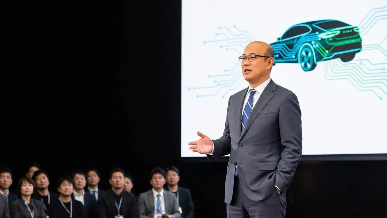  El president de Toyota reafirma el comprom&iacute;s amb els h&iacute;brids i prepara bons el&egrave;ctrics per a la transici&oacute; energ&egrave;tica futura &mdash; Imagen generada por IA 