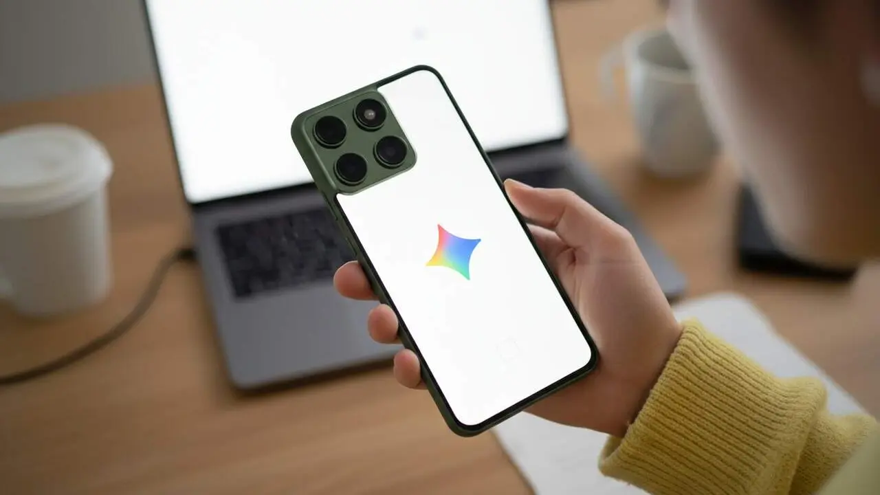  Gemini Intelligence de Google revolucionant la intel&middot;lig&egrave;ncia artificial enfront ChatGPT i Apple AI amb tecnologia avan&ccedil;ada &mdash; Imagen generada por IA 