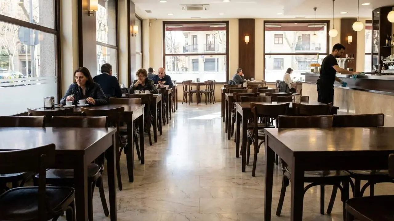  Imatge de les cafeteries Farga de Barcelona emblem&agrave;tiques en venda despr&eacute;s del concurs de creditors i el canvi de propietat &mdash; Imagen generada por IA 