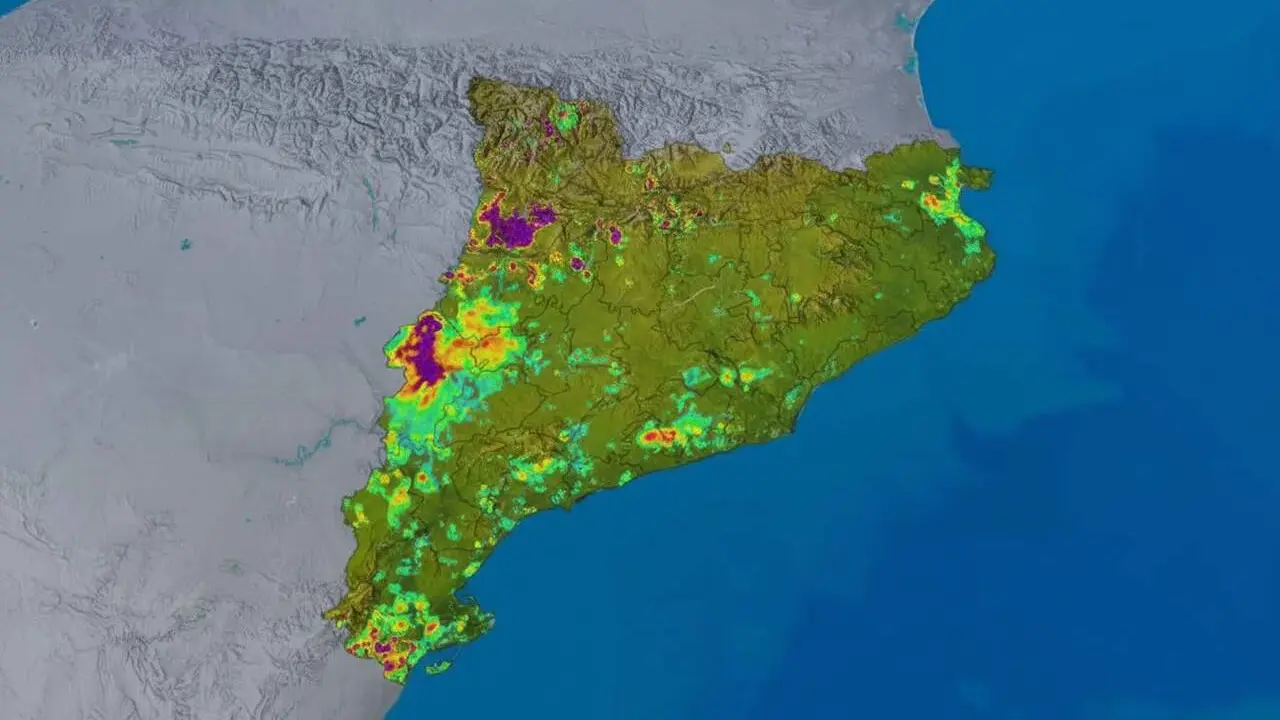  Ruixats i tempestes intensificant-se al nord de Tarragona amb precipitacions i alerta meteorol&ograve;gica actualitzada &mdash; Imagen generada por IA 