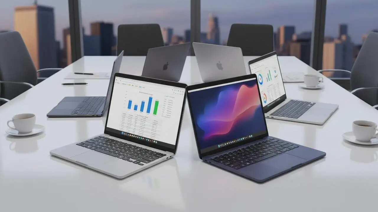  Port&agrave;tils Windows d&rsquo;alta gamma superen el nou MacBook Neo segons informe finan&ccedil;at per Microsoft &mdash; Imagen generada por IA 