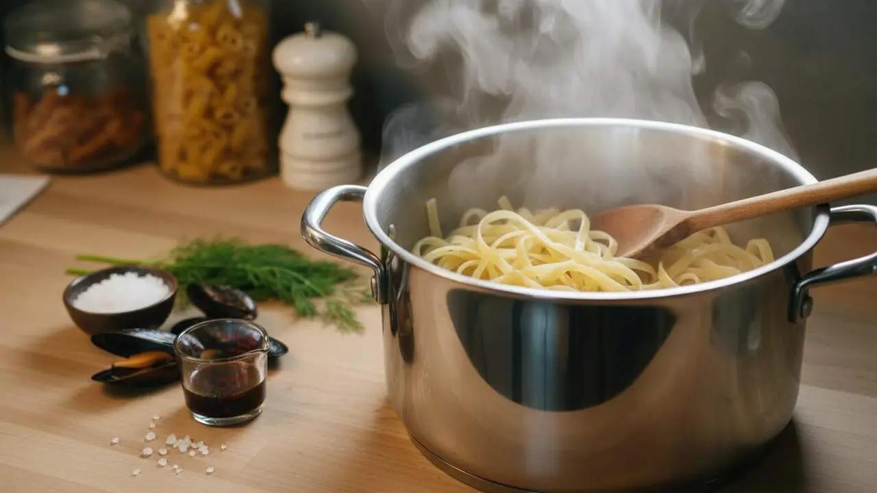  Detall clau per donar a la pasta un sabor de mar sorprenent amb aigua especial per cuinar-la perfectament &mdash; Imagen generada por IA 