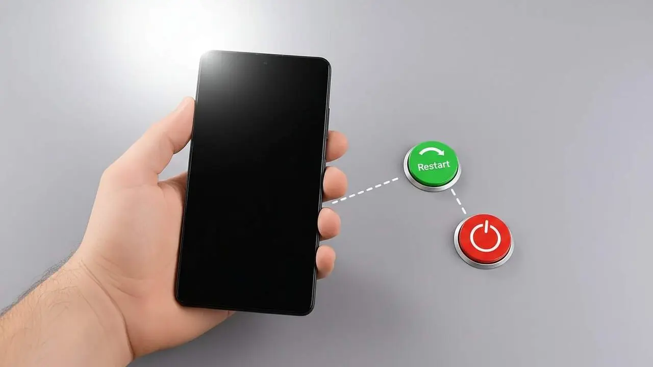  Comparaci&oacute; entre reiniciar i apagar Android: consells i freq&uuml;&egrave;ncia recomanada per al teu m&ograve;bil &mdash; Imagen generada por IA 