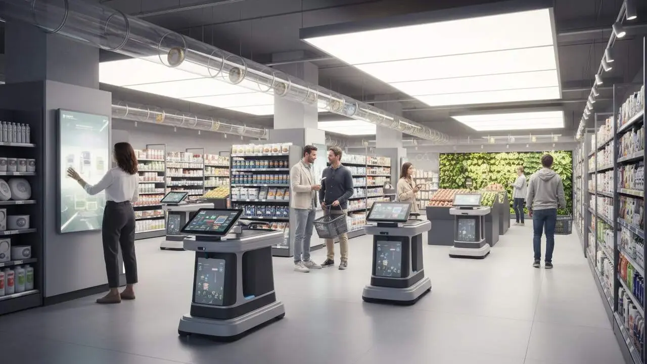  Supermercats a Espanya 2026 amb novetats innovadores per captar consumidors i millorar l'experi&egrave;ncia de compra &mdash; Imagen generada por IA 