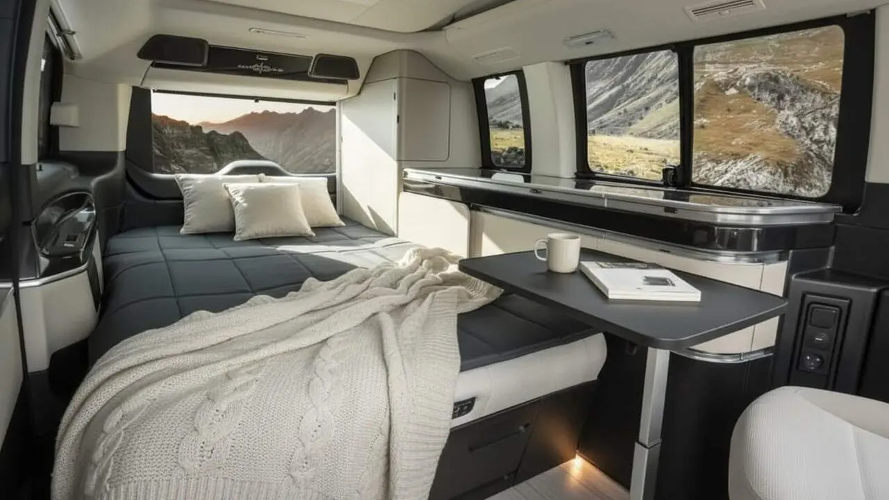  Furgoneta camper Mercedes Classe V Marco Polo amb m&agrave;xim confort i equipament per a viatges &uacute;niques &mdash; Imagen generada por IA 