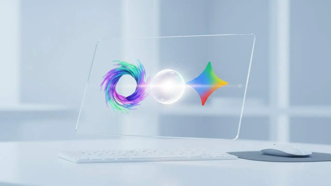  Col&middot;laboraci&oacute; entre CapCut i Gemini per editar fotos i v&iacute;deos amb intel&middot;lig&egrave;ncia artificial de forma integrada i eficient &mdash; Imagen generada por IA 