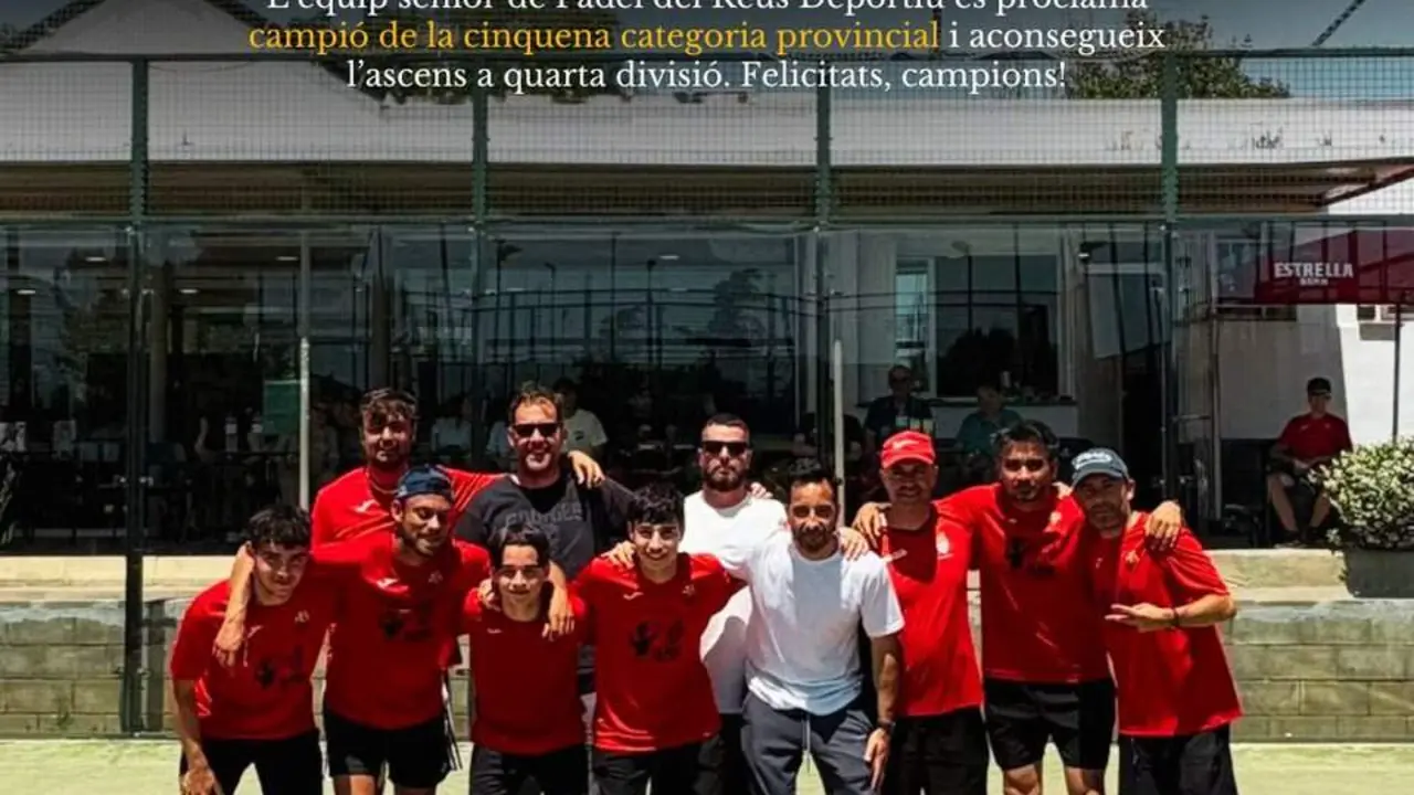  Gran cap de setmana a les seccions de Tennis i P&agrave;del amb l&rsquo;ascens del primer equip de P&agrave;del a Quarta categoria &mdash; Imagen de la Fuente 