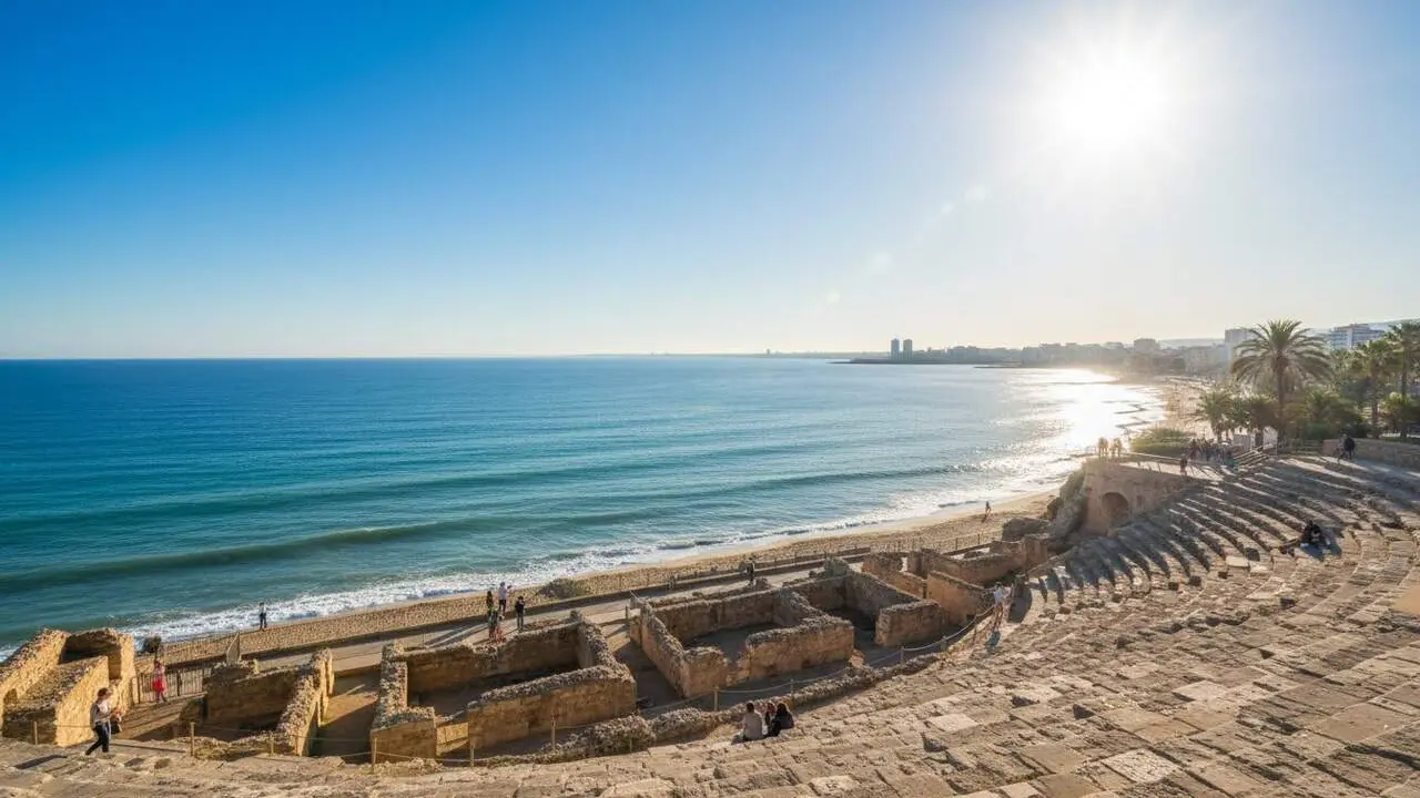  Cels asolellats i temperatures c&agrave;lides entre 30 i 35 graus a l&rsquo;interior de Tarragona en un dimarts d&rsquo;estiu &mdash; Imagen generada por IA 