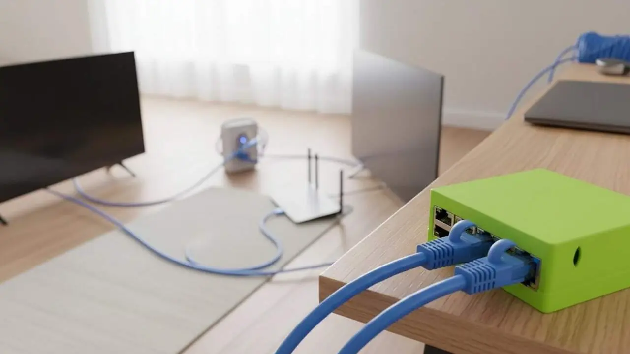  Solucions efectives per connectar dispositius a casa amb Ethernet quan el WiFi no arriba amb qualitat &mdash; Imagen generada por IA 