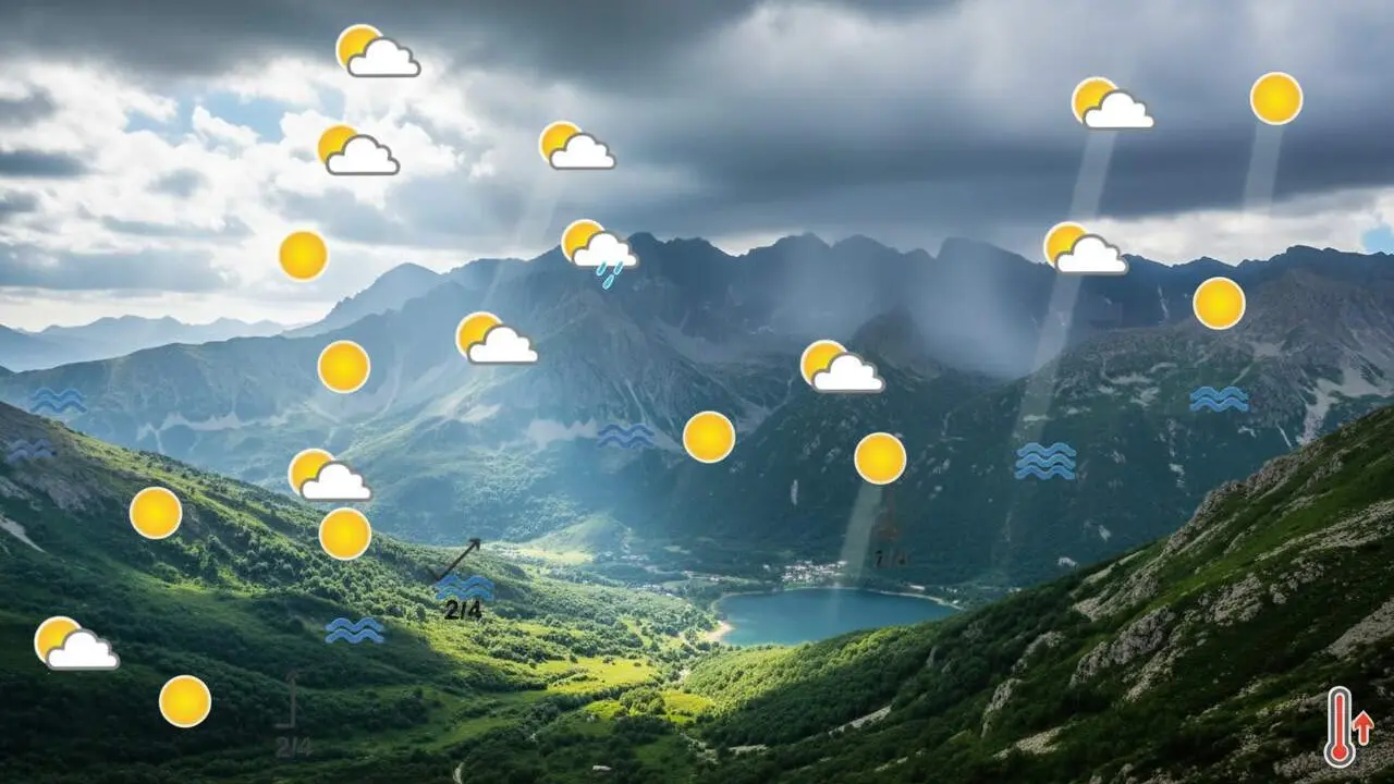  Cels assolellats i calor intensa a Tarragona amb ruixats febles previstos al Pirineu aquest dijous &mdash; Imagen generada por IA 