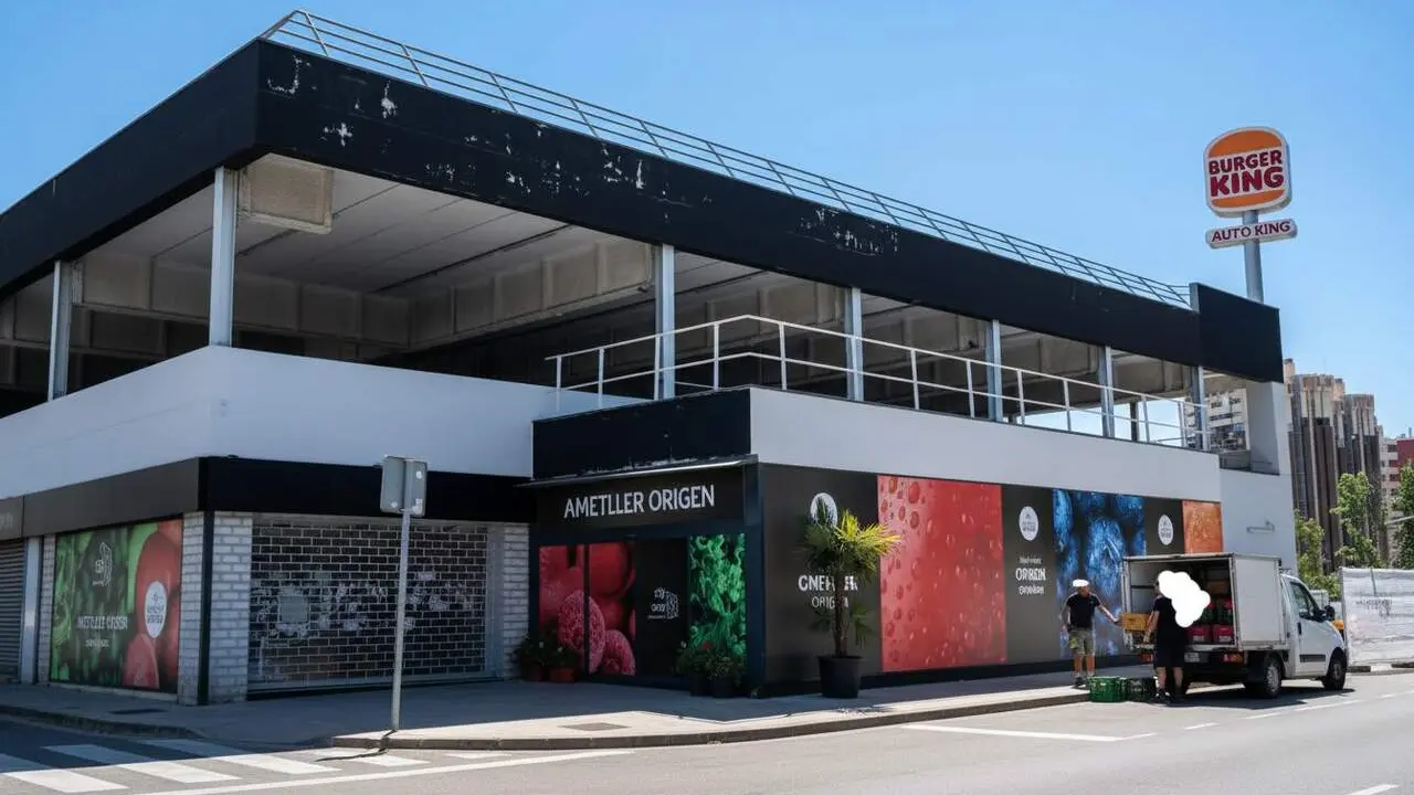Ametller Origen assumeix el local d&rsquo;Aldi a l&rsquo;eix empresarial d&rsquo;Esplugues amb una nova proposta sostenible &mdash; Imagen generada por IA