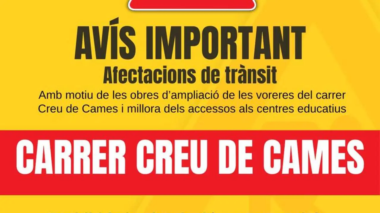 Obres d'ampliaci&oacute; de voreres al carrer Creu de Cames amb millores en centres educatius i serveis a Valls &mdash; Imagen de la Fuente 