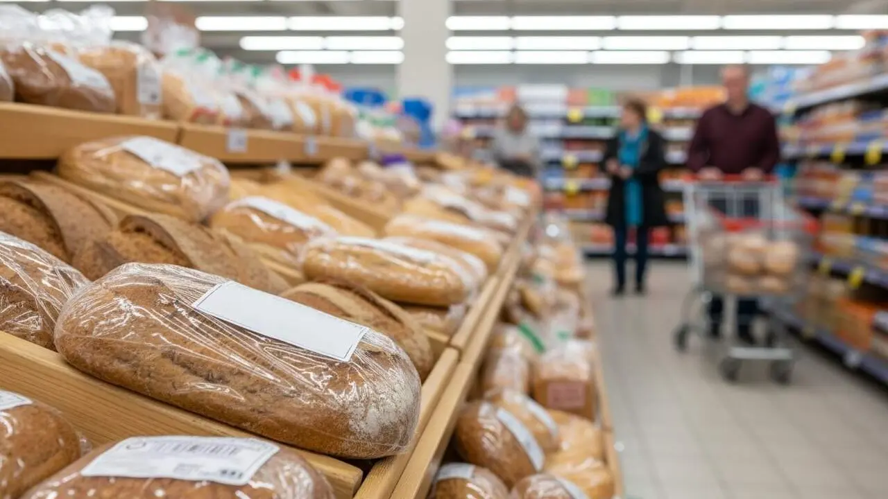 Multa de 30.000 euros a Mercadona per publicitat enganyosa sobre el pa i pr&agrave;ctiques comercials il&middot;legals. Imatge generada amb IA