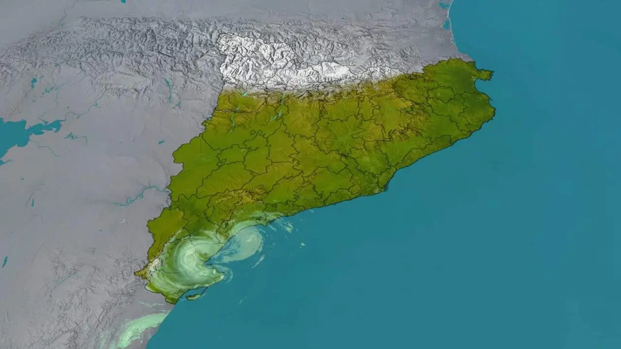 Plugims febles al Baix Camp i Tarragon&egrave;s amb acumulacions de pluja minses segons el radar meteorol&ograve;gic actual &mdash; Imagen generada por IA 