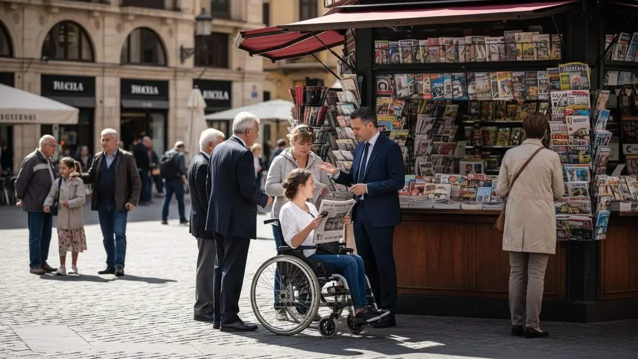  Persona gran rebent pensi&oacute; d'orfandat per incapacitat permanent amb assessorament legal especialitzat &mdash; Imagen generada por IA 