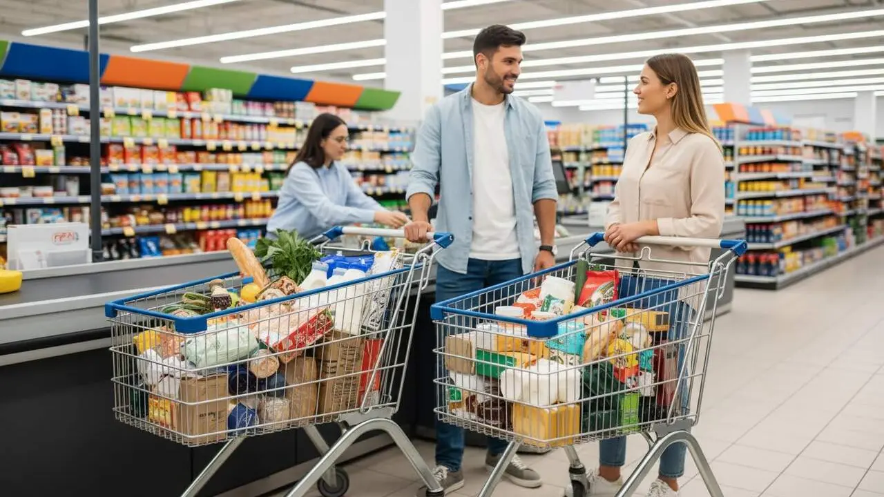  Comparativa detallada de preus i productes en la mateixa compra a Mercadona i Carrefour per estalviar diners &mdash; Imagen generada por IA 