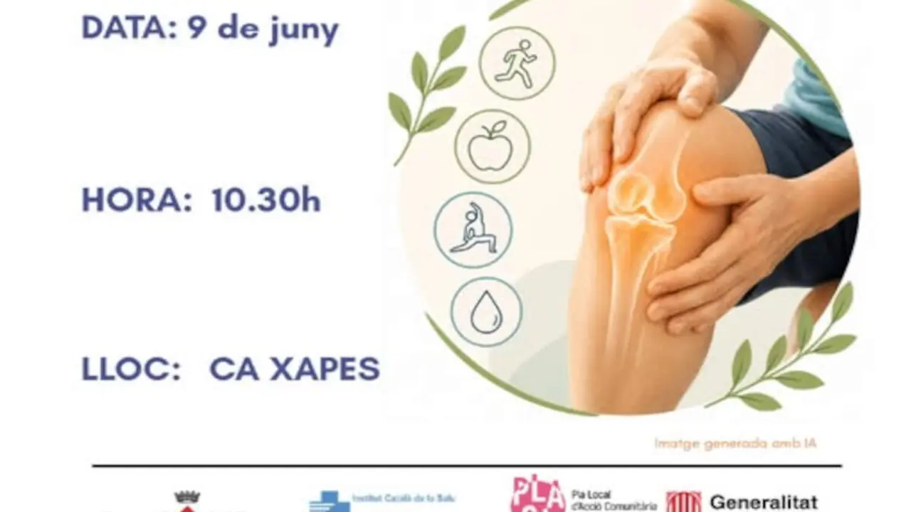 Xerrada sobre l'artrosi a Ca Xapes. Part del cartell oficial.