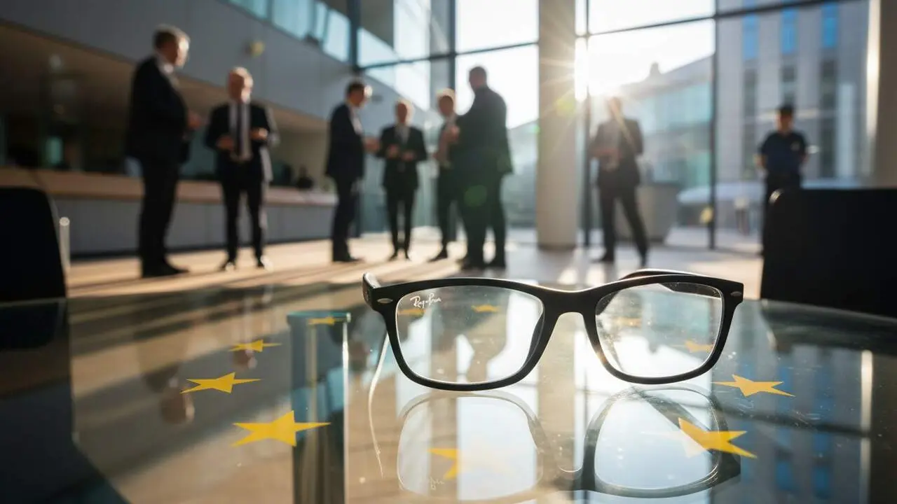  Ulleres intel&middot;ligents Ray-Ban Meta regulades a Europa per protegir la privadesa i evitar la vigil&agrave;ncia massiva digital &mdash; Imagen generada por IA 