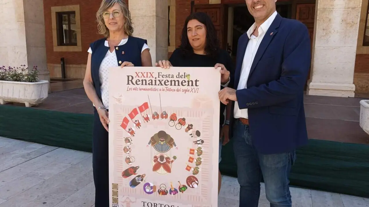  Cartell de la 29a edici&oacute; de la Festa del Renaixement dedicada a les arts renaixentistes a Tortosa amb Ignasi Blanch com a pregoner &mdash; Imagen de la Fuente 